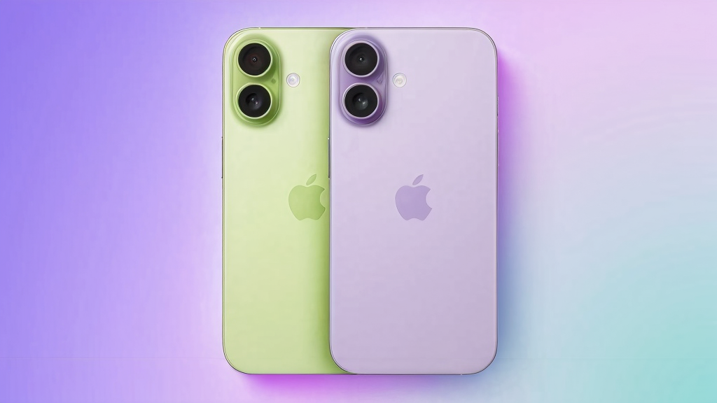 Iphone 17 Verde e Roxo