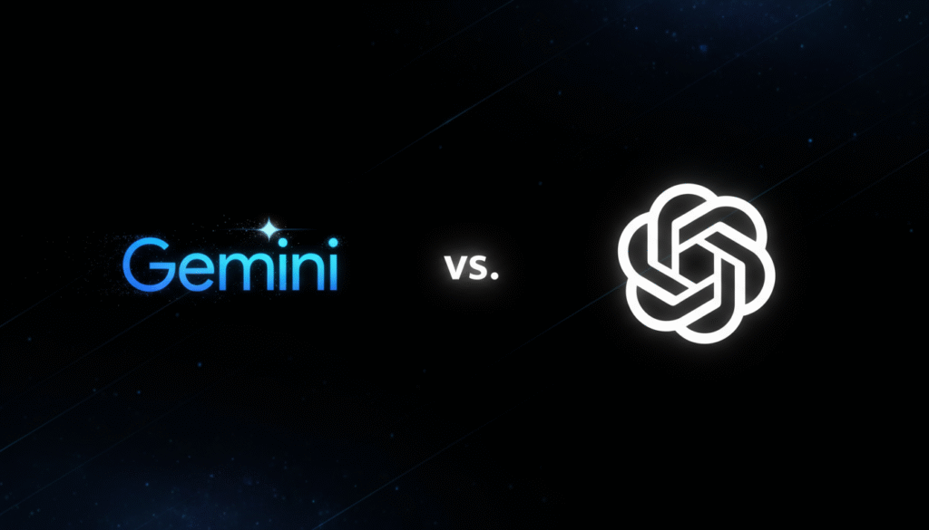 Fundo escuro com estrelas. No lado esquerdo, em azul vibrante, está o logotipo e o nome 